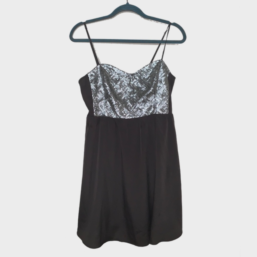 Silver Sparkly Cami Mini Dress